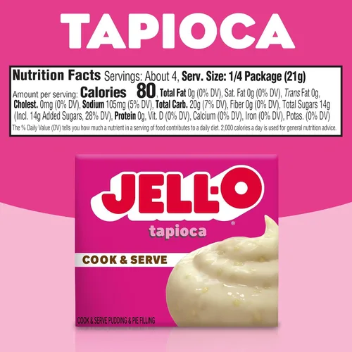 Vista 7 de Jell-O Cocine y sirva pudín sin grasa y relleno de pastel, tapioca, 3