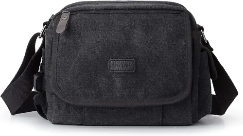 Vista 2 de Bolso de Mensajero para Hombre, Bolsa Bandolera Estética, Bolso de Hombro de Lona Clásico y Resistente al Agua Unisex