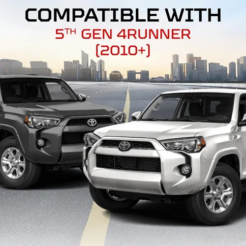 Vista 2 de AJT DESIGN Cubiertas de manija de puerta compatibles con Toyota 4Runner 2010+ (5ª generación) 5ª generación 4runner Chrome Delete Plástico ABS