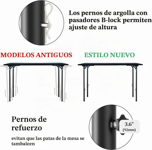 Vista 3 de Elevadores de mesa plegables para patas rectas/dobladas