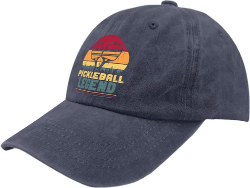 Vista 2 de OHOHOH Sombrero de camionero de raqueta para tenis, pickleball, sombrero de camionero, sombrero de béisbol negro con pigmento, regalos para papá