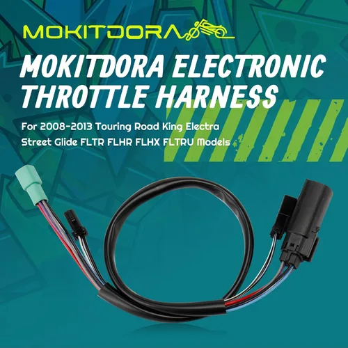 Vista 3 de MoKitDora 71 cm Harley Mando Electrónico de Acelerador TBW Empuñadura Calentada Conjunto de Cables 2008-2013 Touring Road King Electra Glide Street