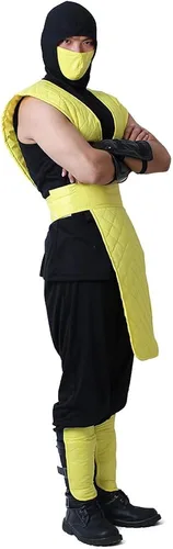 Vista 2 de miccostumes Disfraz de Ninja Yellow Fighter Halloween Cosplay para hombre