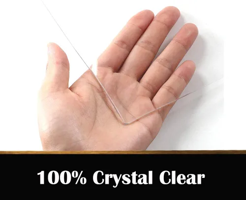 Vista 3 de Protector cuadrado de vinilo transparente para mesa de mesita de noche, protector de mesa de PVC, plástico, mantel de mesa, tapete de escritorio
