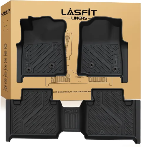 Vista 38 de LASFIT Alfombrillas de suelo para Toyota Tacoma 2024-2026 de doble cabina a gas (solo compatible con manual Tran), forros de suelo de TPE para todo
