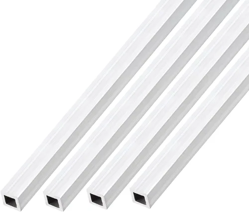 Vista 10 de METALLIXITY Tubo cuadrado de aluminio (0.236 in x 0.236 in x 0.039 in x 7.874 in), 4 piezas, tubo de aluminio 6063 - para muebles del hogar