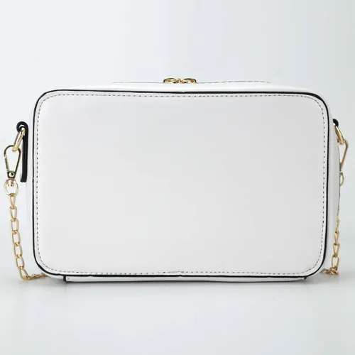 Vista 4 de QiMing Bolso de noche con forma de cinta retro, bolso cruzado de casete de audio de PU para mujer