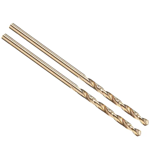 Vista 274 de PATIKIL Broca Jobber de 0.039 in, vástago recto M35 cobalto 5% acero de alta velocidad 135° acabado dorado para metal duro de acero inoxidable - 2