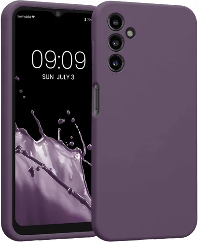 Vista 155 de kwmobile Funda compatible con Samsung Galaxy A13 4G - Funda delgada de silicona TPU - Acabado suave al tacto - Amarillo radiante