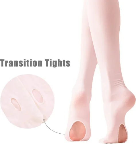 Vista 5 de Stelle Medias convertibles de ballet para niñas y mujeres, ultra suaves, Pro Transition