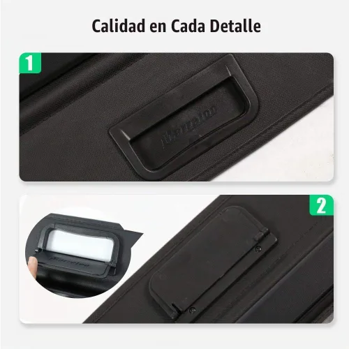 Vista 5 de para Hyundai Tucson Cubierta de carga 2010-2015 Estilo de fábrica, retráctil, color negro, cubierta de seguridad trasera para maletero