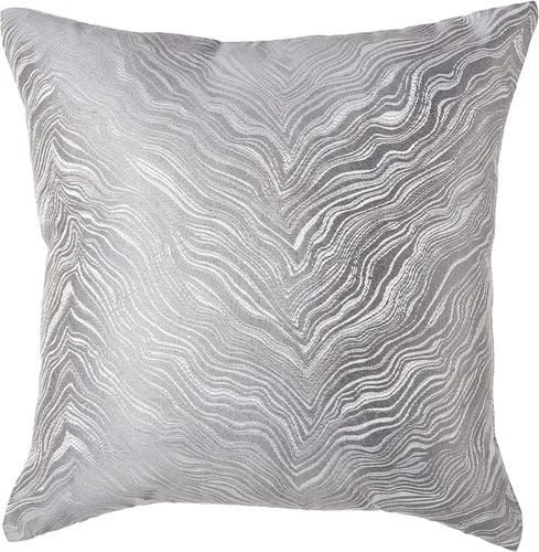 Vista 6 de Violet Linen Boutique Zebra Patern, jacquard de poliéster, reversible, dorado, 18 x 18 pulgadas, funda de almohada decorativa
