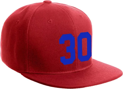 Vista 93 de Número de equipo modificado para requisitos particulares del jugador del color del sombrero del Snapback de la visera plana clásica de la visera