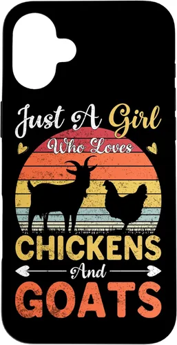 Vista 23 de Funda de regalo vintage con texto en inglés «Just A Girl Who Loves Chickens and Goats Farmer» para iPhone 17