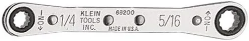 Vista 3 de KLEIN TOOLS 68202 Llave de caja de trinquete, fabricada en EE. UU., 1/2 pulgadas x 9/16 pulgadas con trinquete inverso y acabado cromado