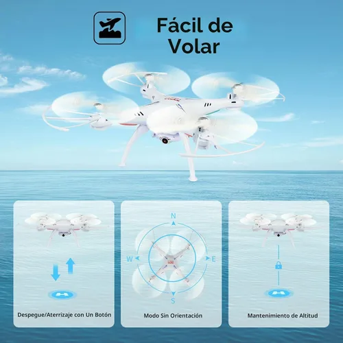 Vista 3 de Drone sin cabeza UFO con cámara HD WiFi Syma X5SW-V3 FPV Explorers2 2.4Ghz 4CH 6-Axis Gyro RC Quadcopter de Cheerwing (blanco) Inicio con una
