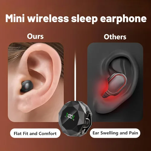 Vista 3 de Los mini auriculares invisibles inalámbricos Bluetooth más pequeños, de perfil bajo, micro pequeños, discretos, ocultos para el trabajo, auriculares