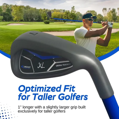 Vista 2 de Lag Shot XL 7 Iron Swing Trainer for Taller Men – Longer, Flexible Shaft Designed for Height & Strength Groove Tempo, Lag & Timing Build a