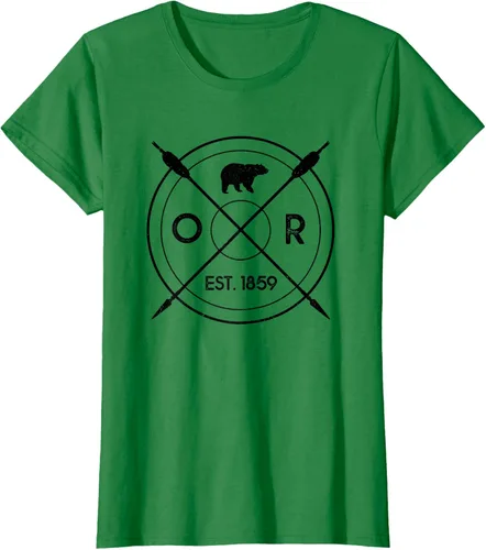 Vista 31 de Oregon Beaver State Bear OR Est. 1859 - Camiseta de regalo, gris, S