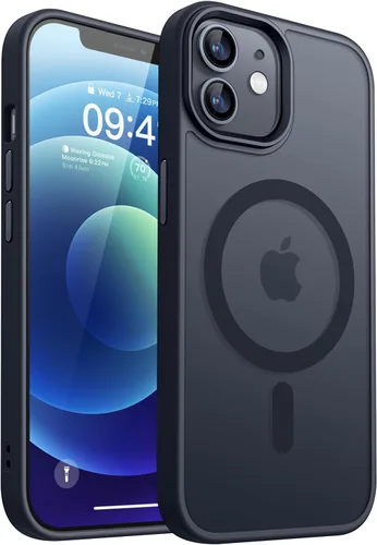 Vista 11 de CANSHN - Funda transparente compatible con iPhone 12/iPhone 12 Pro [Protección contra caídas de grado militar] No amarillea, funda protectora a
