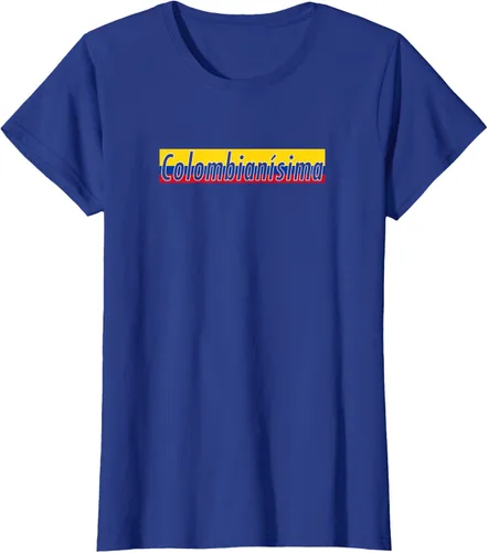 Vista 50 de Camisas Colombianisima Colombia para mujer Bandera de Colombia, Negro, S