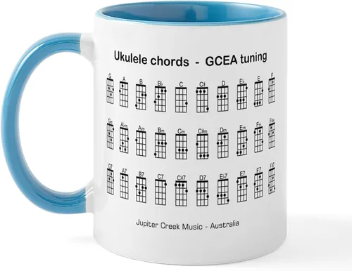 Vista 27 de CafePress Peace Love - Taza de café de cerámica para ukelele (11 oz (11.0 fl oz)