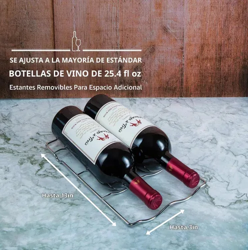 Vista 7 de Schmecke - Refrigerador de vino con compresor de 12 botellas con cerradura Gran bodega independiente Refrigerador de vino digital 41f-64f