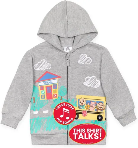 Vista 2 de CoComelon JJ - Sudadera con capucha de forro polar con cremallera y chip de sonido iTalk