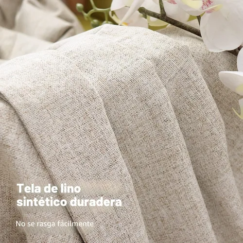 Vista 5 de YoungsTex - Cortinas opacas de lino de 63 pulgadas de largo, con ojales, aislamiento térmico, cortinas opacas para sala, cortinas de oscurecimiento