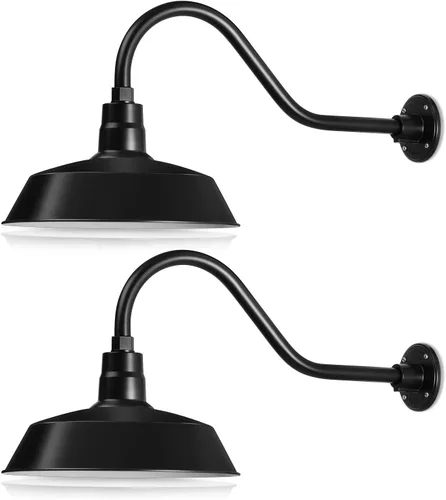 Vista 37 de 14 pulgadas. RLM Warehouse - Pantalla con brazo de cuello de cisne y bombilla Led A19 5000K de 9W