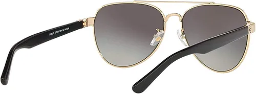 Vista 4 de Tory Burch TY6070 - Gafas de sol 327111-57 - gradiente gris Lt TY6070-327111-57 Metal dorado claro brillante