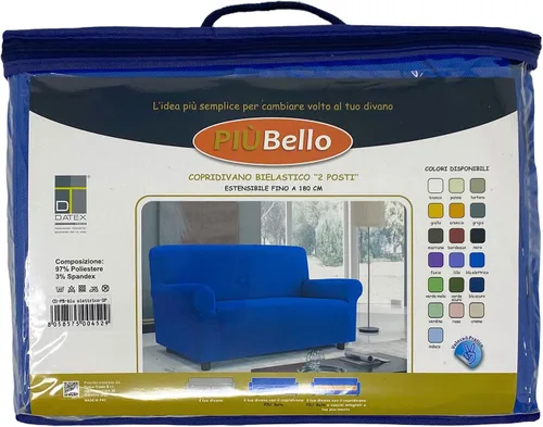 Vista 9 de Più Bello - Fundas bielásticas para sofá, color azul eléctrico