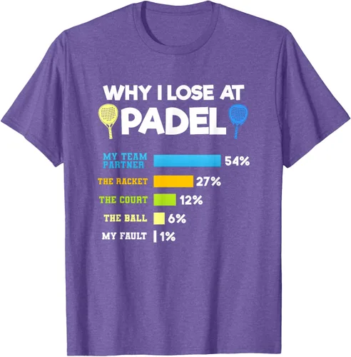 Vista 8 de Camiseta Why I Lose At Padel Answers Not My Fault