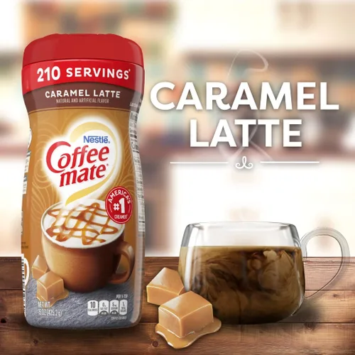 Vista 3 de Nestle Coffee Mate - Crema de café con leche de caramelo salado, paquete de 6 (15 onzas)