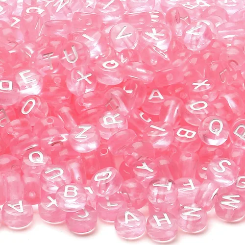 Vista 8 de XIANNVXI 3500 cuentas de letras blancas para pulseras, cuentas acrílicas coloridas para hacer joyas (cuentas blancas y mixtas)
