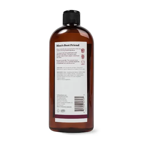 Vista 3 de BULLDOG Gel de baño para el cuidado de la piel y aseo para hombre, vetiver y pimienta negra, 16.9 onzas líquidas