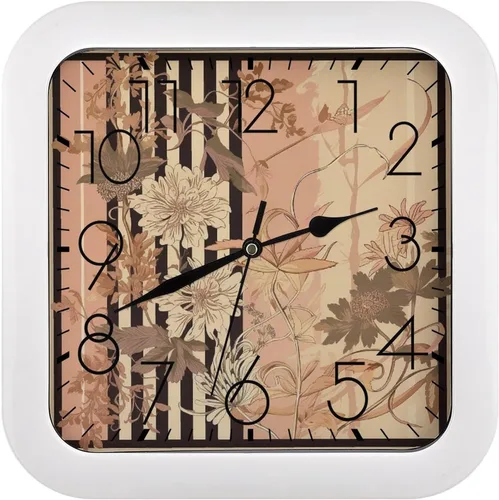 Vista 32 de 10" Square Modern Wall Clock,Different Heart Patterns Print Kitchen Clocks Wall Battery Operated,Silent Non Ticking Unique Funny Cute Wall Clock for