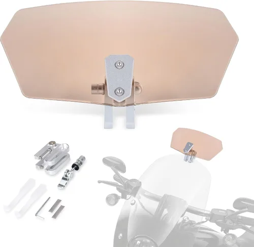 Vista 10 de Goldfire Extensión Universal de Parabrisas de Motocicleta Parabrisas Extendido Deflector Extensión de Parabrisas de Motocicleta Deflector de Viento