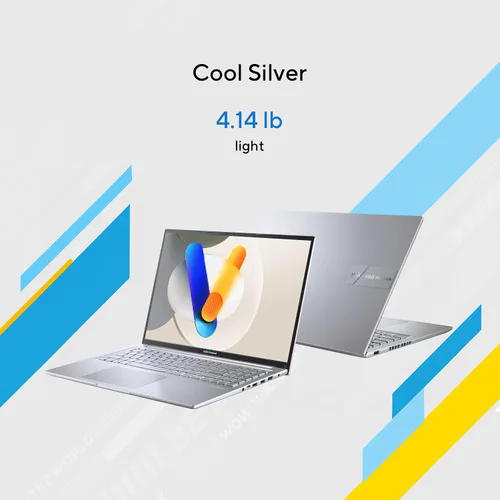 Vista 12 de ASUS Vivobook 16 Laptop, pantalla WUXGA de 16" a 60Hz, Intel Core i7-13620H, Intel UHD Graphics, 16 GB de RAM, SSD de 512 GB, Windows 11, plata