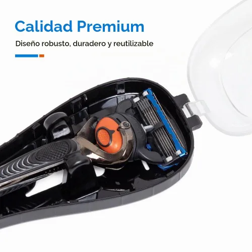 Vista 2 de Nincha Manual Razor Travel Case Portable Plástico Manual Razor Trimmer Protector Negro