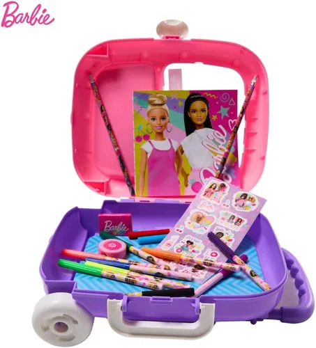 Vista 7 de Juego de Colorear y Enrollar de Barbie con Estuche de Transporte, Pegatinas y Suministros Artísticos