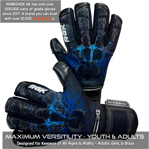 Vista 2 de Renegade GK Limited Edition Rogue - Guantes de portero de fútbol con microprotección (tallas 6-11, nivel 4+) Pro-Tek Fingersaves y agarre Giga