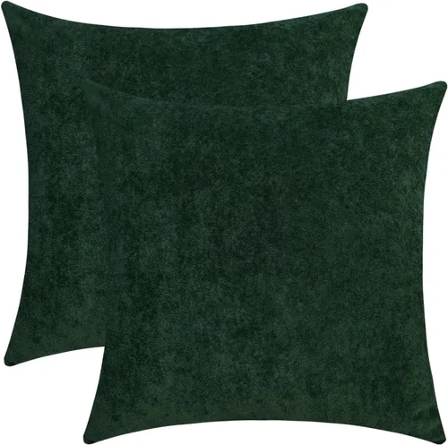 Vista 15 de Jeneoo Fundas de Almohadas Decorativas Azul Bebé de Chenilla Suave Cómodas Cuadradas para Cojines de Sofá para Decoración de Sala de Estar Cama Sofá