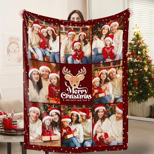 Vista 30 de Artsadd Manta personalizada con fotos, nombre, fotos personalizadas, regalos personalizados para adultos, mamá, papá, hija, bebé, mejor amigo