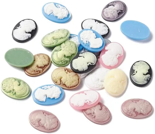 Vista 18 de LiQunSweet 200 piezas de cabujones de resina con temática navideña, copos de nieve blancos, abalorios para manualidades, collares, pulseras