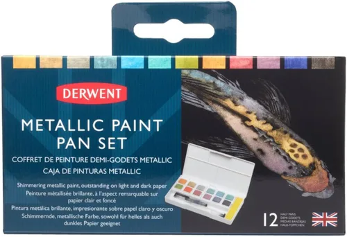 Vista 2 de Derwent Pintura Metálica - Paleta de 12 tonos