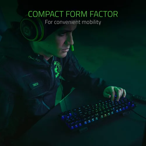 Vista 2 de Razer - Teclado gaming de tamaño mini 60 Huntsman
