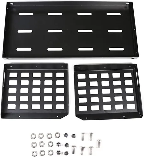 Vista 6 de Soporte de almacenamiento de equipaje de aleación de aluminio para maletero de coche, para Land Rover Defender 110 2020-2022