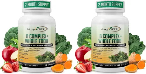 Vista 8 de Vitamina B Complex - Vitaminas B Complejo alimenticio integral, B12 Metilcobalamina, B1, B2, B3, B5, B6, B7, B9 - para estrés, energía y apoyo