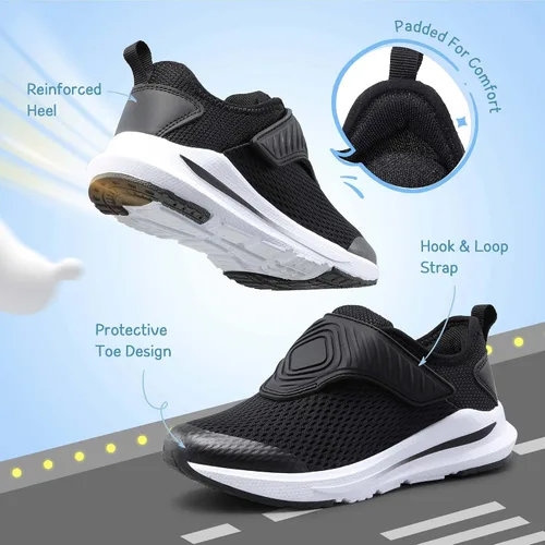 Vista 4 de DREAM PAIRS Zapatillas deportivas para niños y niñas, tenis para correr y correr para niños pequeños y grandes
